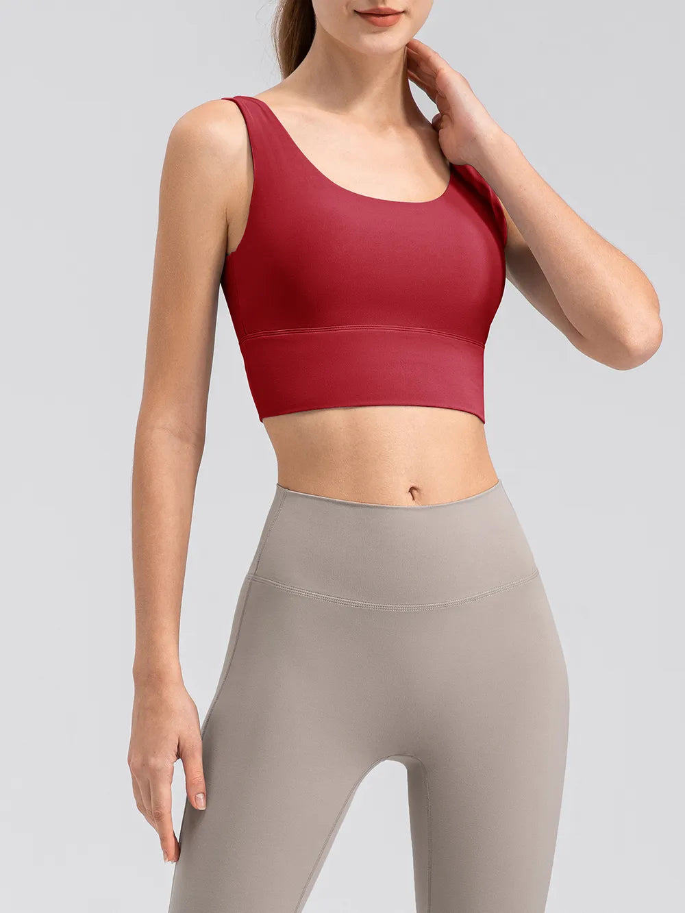 Scoop Neck Wide Strap Active Tank Easy Apparels