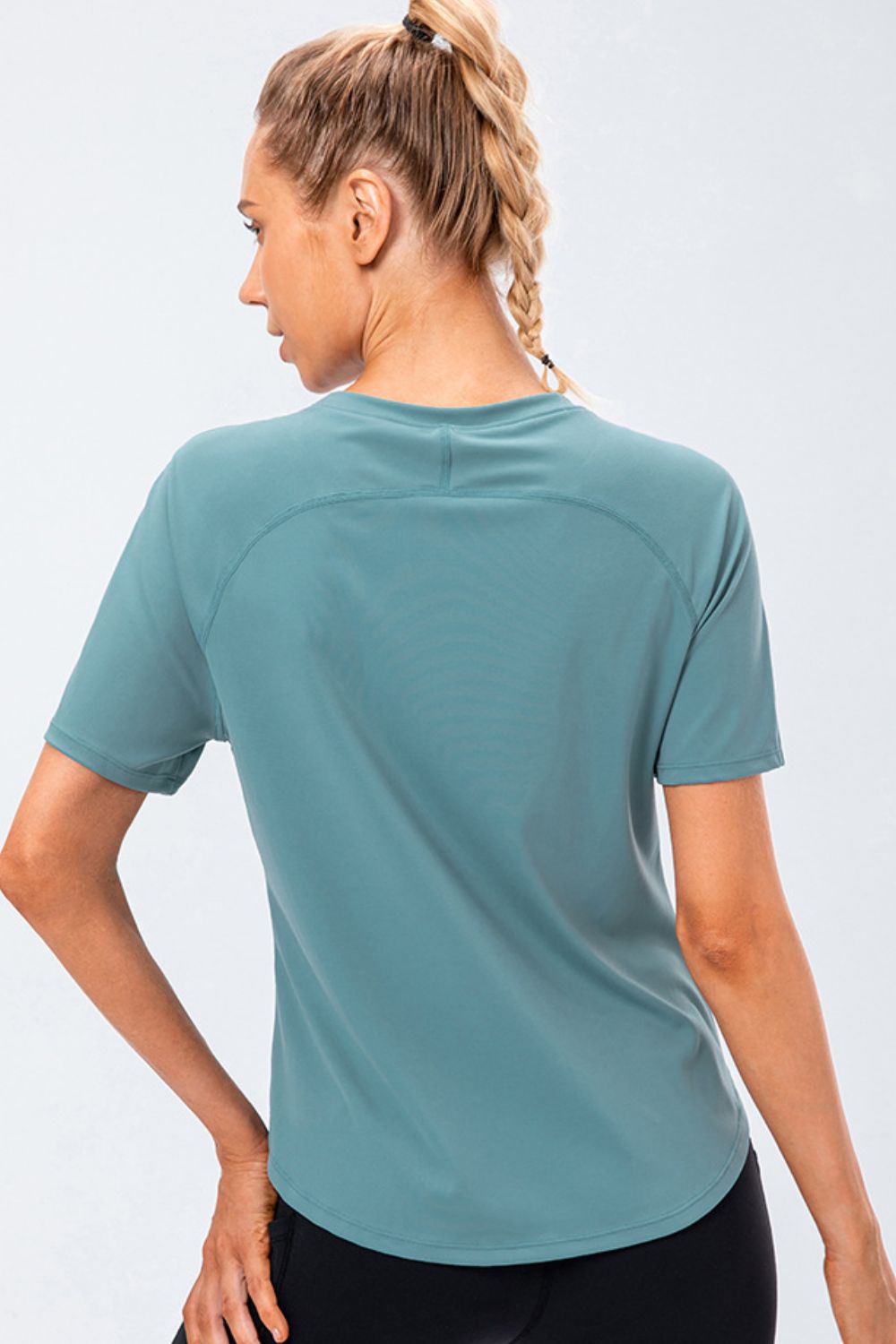 Round Neck Raglan Sleeve Active Tee Easy Apparels