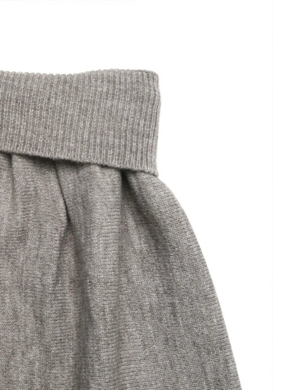 V-Neck Vest and Skirt Knit Set Easy Apparels