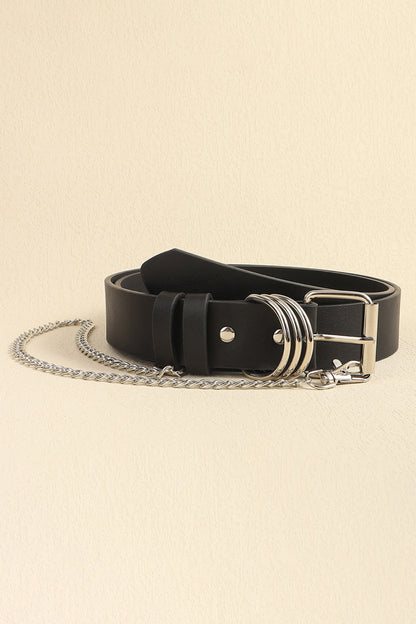 PU Leather Alloy Chain Belt Easy Apparels