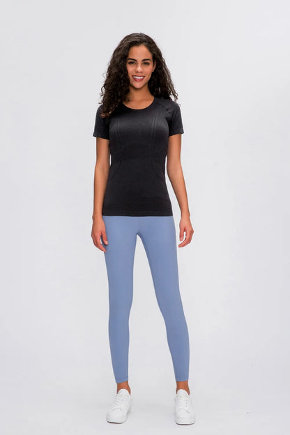 Millennia Round Neck Short Sleeve Active T-Shirt Easy Apparels