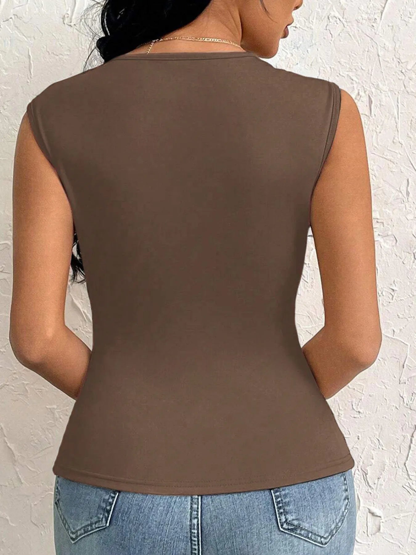 Trendsi Slit Asymmetrical Tank Top