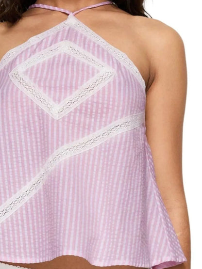 Trendsi Striped Halter Neck Cami