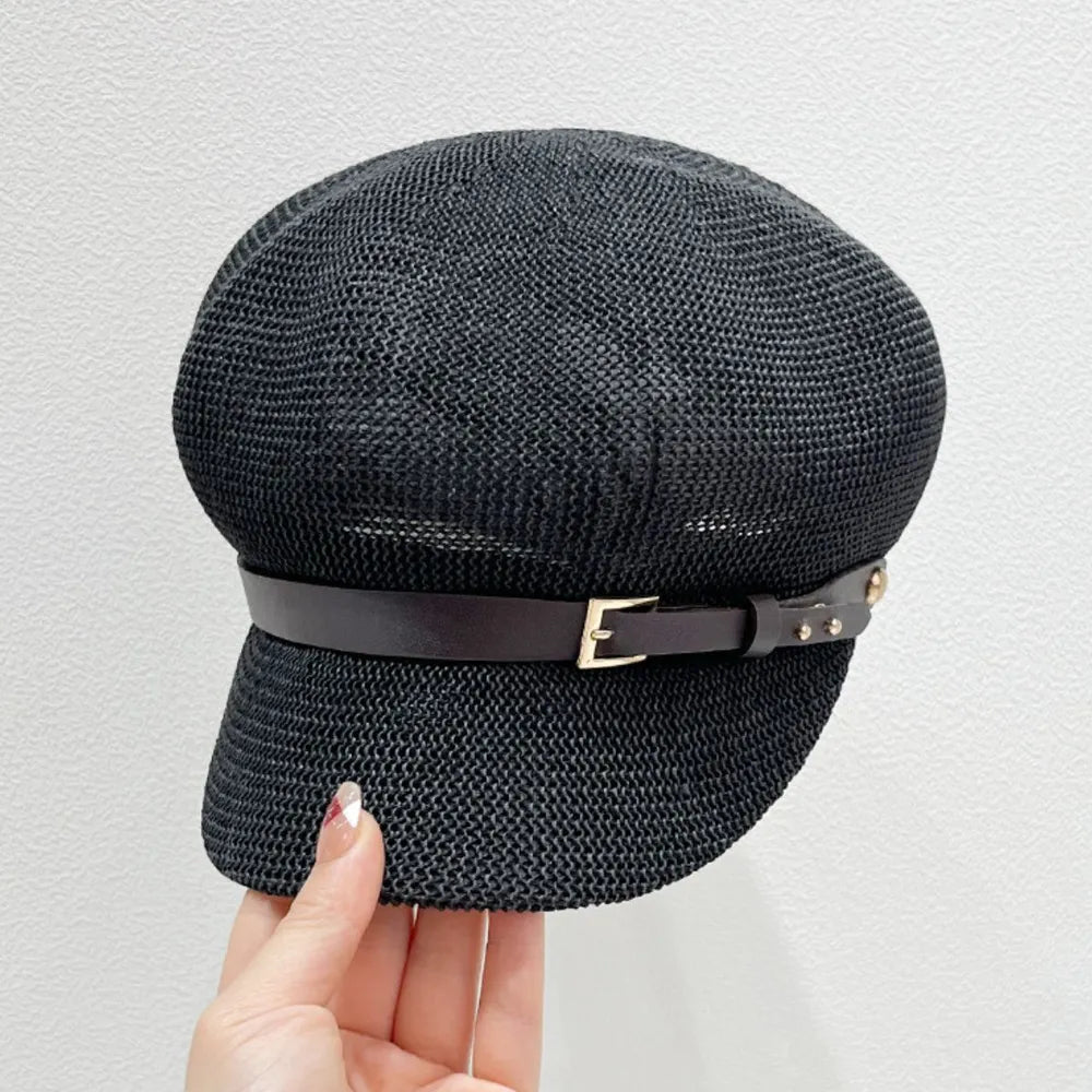 Straw Woven Buckle Hat Easy Apparels