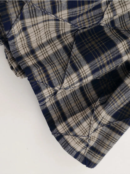 Drawstring Plaid Skort Easy Apparels