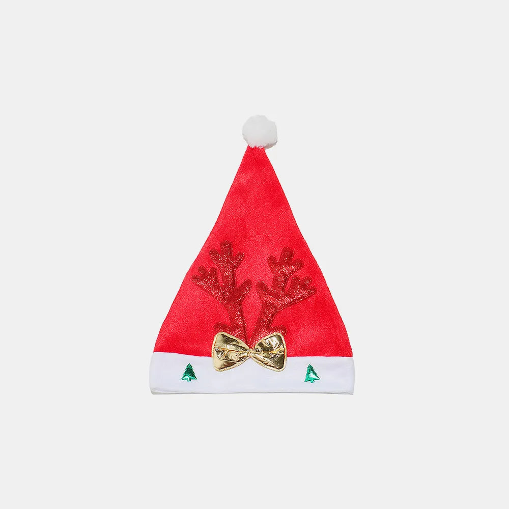 2 Piece Antler Christmas Hat with pompom Easy Apparels
