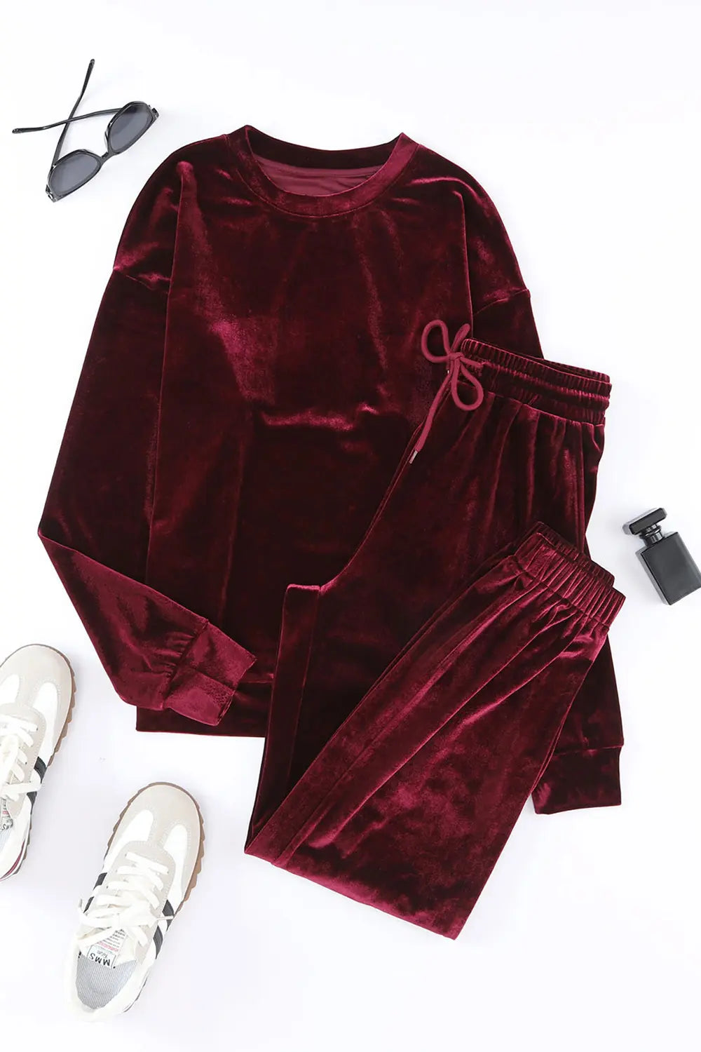 Long Sleeve Top and Pants Lounge Set Easy Apparels