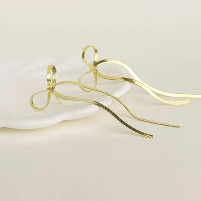 Stainless Steel Bow Bar Earrings Easy Apparels