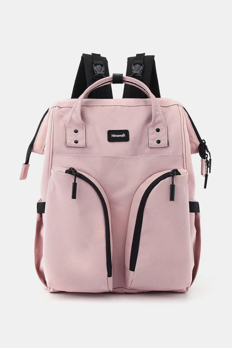 Himawari Waterproof Backpack Bag with Multilayer Pockets Pink One Size Easy Apparels