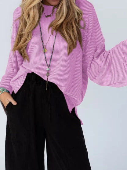 Trendsi Cutout Back Long Sleeve T-Shirt