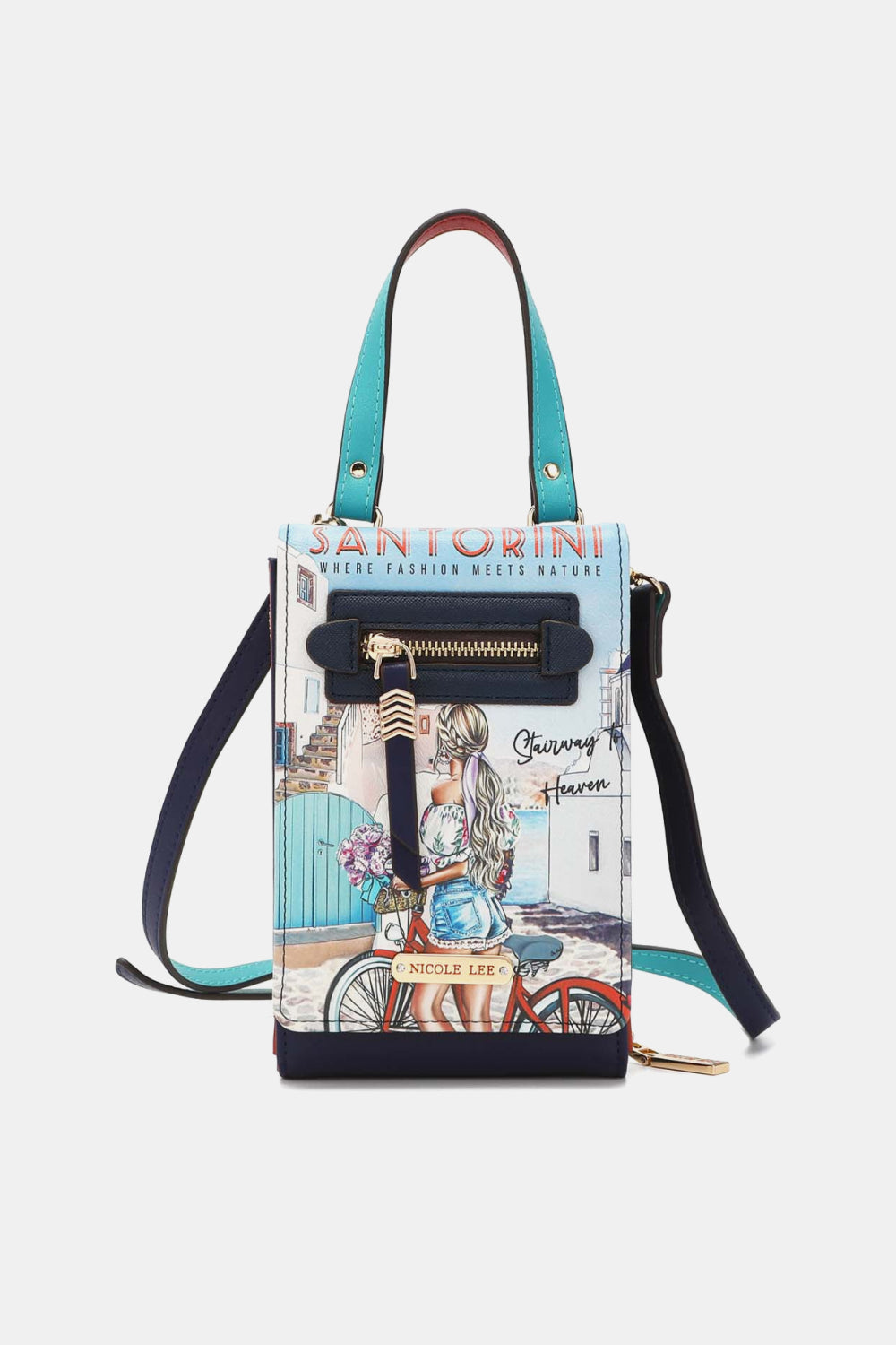 Nicole Lee USA Small Crossbody Wallet Stairway To Heaven One Size Easy Apparels