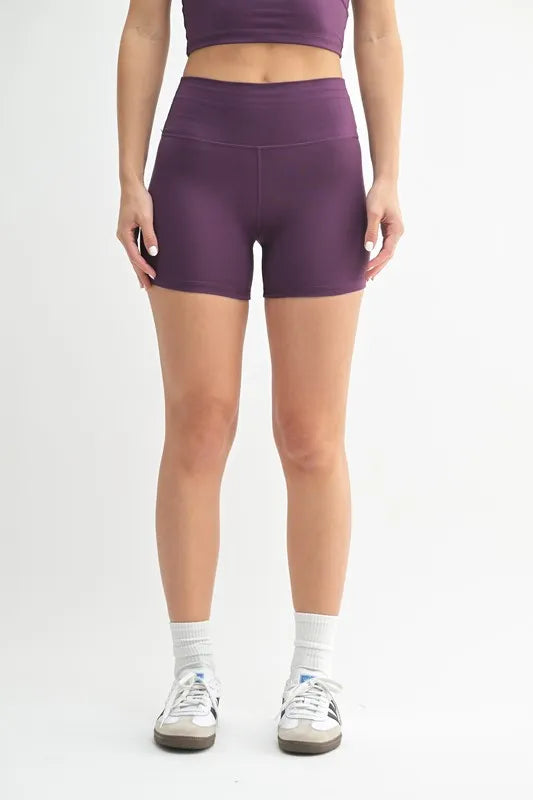 MONO B Venice Cloud Light Contour Biker Shorts MERLOT Easy Apparels