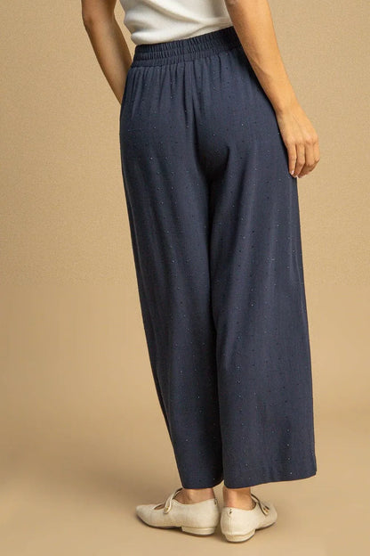 Umgee Full Size High Waisted Embellished Linen Pants Plus Size Easy Apparels
