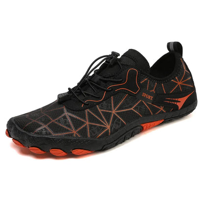 Elastic Lock Laces Mesh Contrast Breathable Athletic Black Easy Apparels