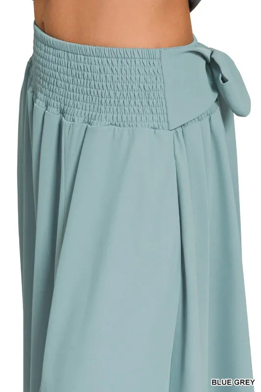 Zenana Heavy Woven Span Crop Tee & Skirt Set Easy Apparels
