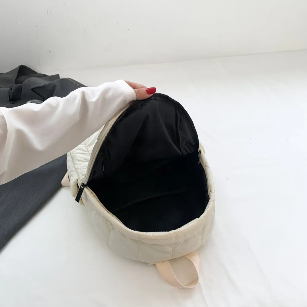 Quilted Polyester Backpack Bag Easy Apparels