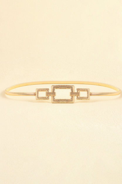 Square Shape Zinc Alloy Buckle Iron Belt Easy Apparels
