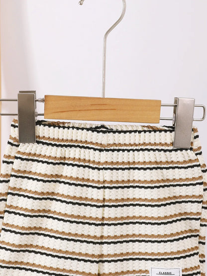 Children's Striped Short Sleeve Polo and Pants Set Easy Apparels
