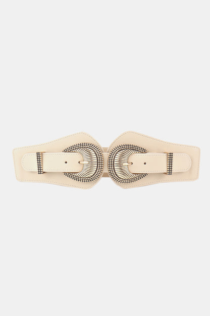 Shell Double Buckle Elastic Wide Belt Easy Apparels