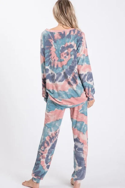 BiBi Tie Dye French Terry Casual Pants Easy Apparels