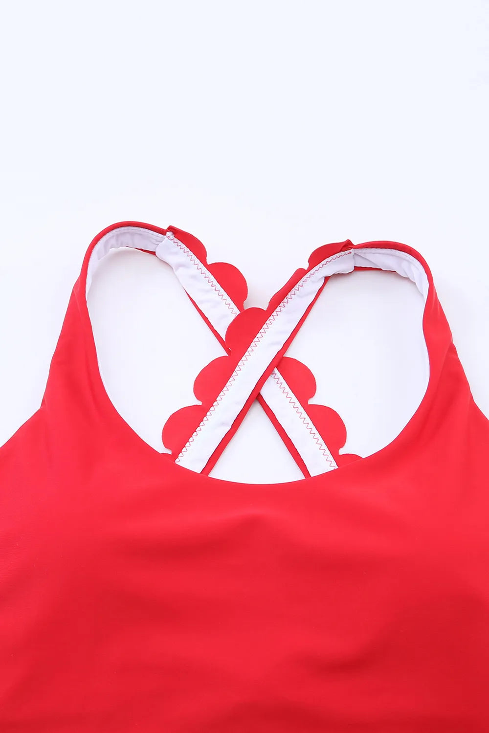 Crisscross Scoop Neck Swim Top Easy Apparels