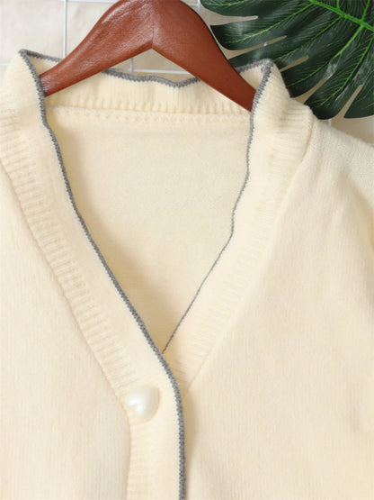 Bow Tie Button Up Cardigan Easy Apparels