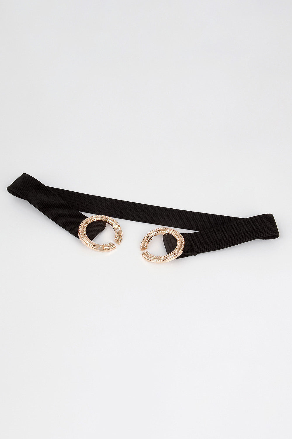 Double Hoop Buckle Elastic Belt Easy Apparels