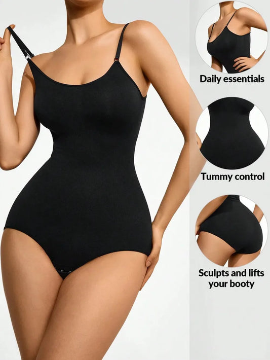 Trendsi Basic Bae Full Size Scoop Neck Butt Lifting Bodysuit