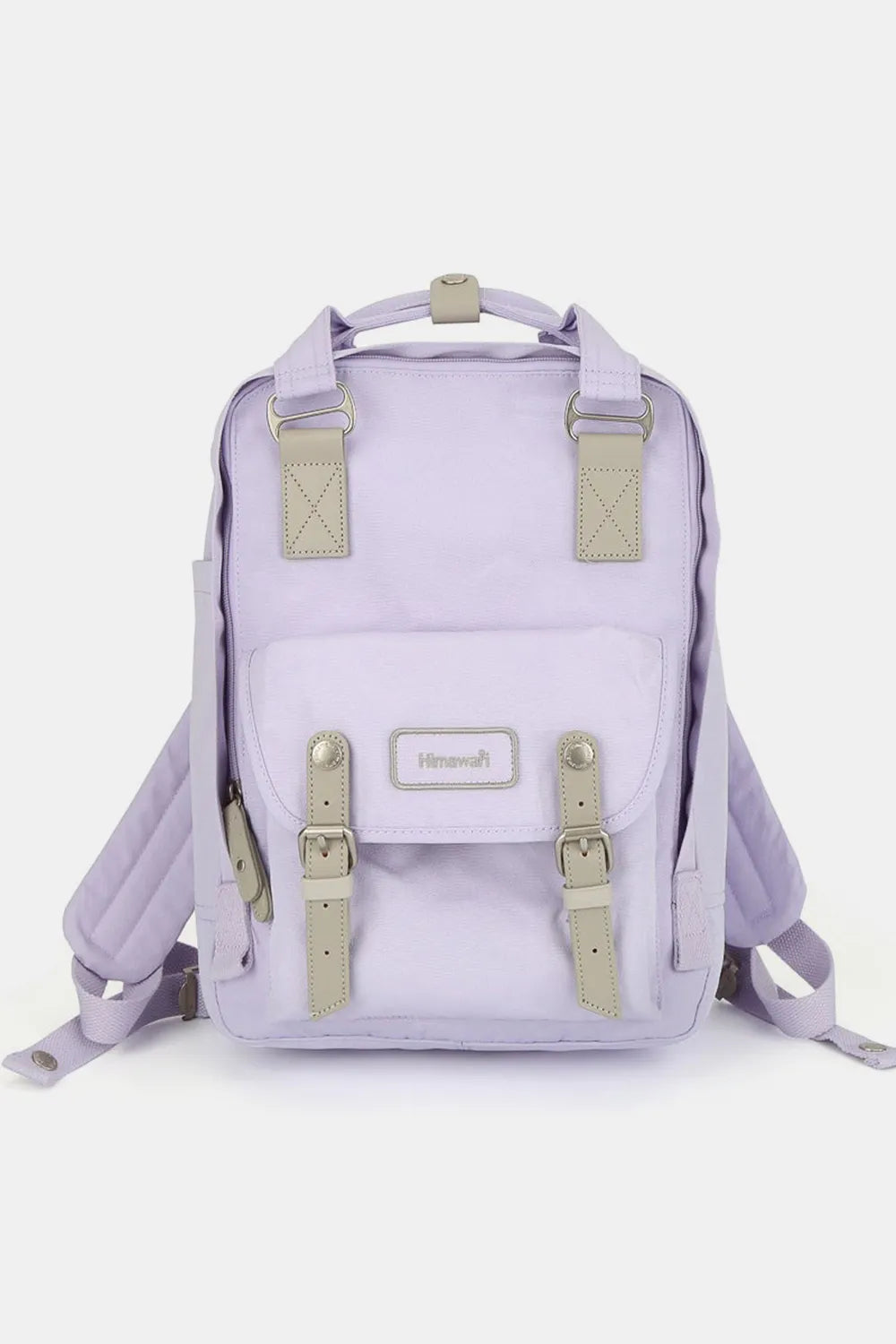 Himawari Contrast Water and Scratch-Resistant Nylon Backpack Bag Lavender One Size Easy Apparels