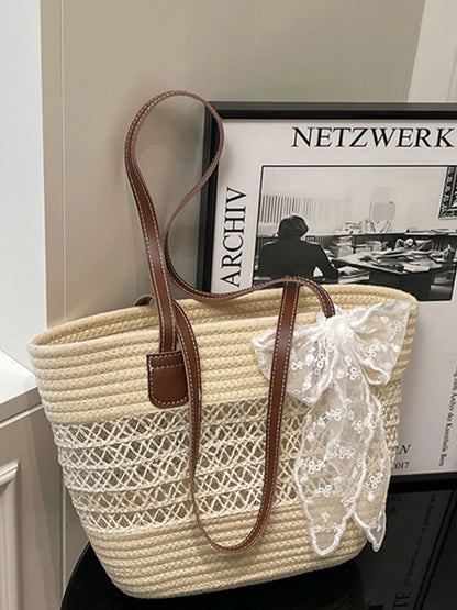 Woven Straw Shoulder Bag Easy Apparels