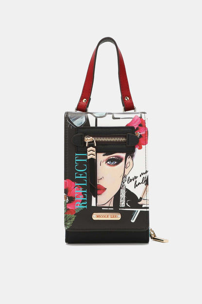 Nicole Lee USA Small Crossbody Wallet Love Me Half One Size Easy Apparels