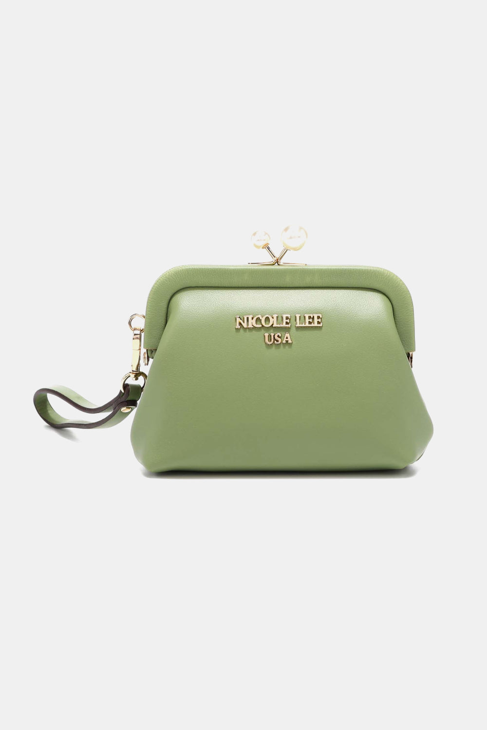 Nicole Lee USA Elise Pearl Coin Purse Sage One Size Easy Apparels