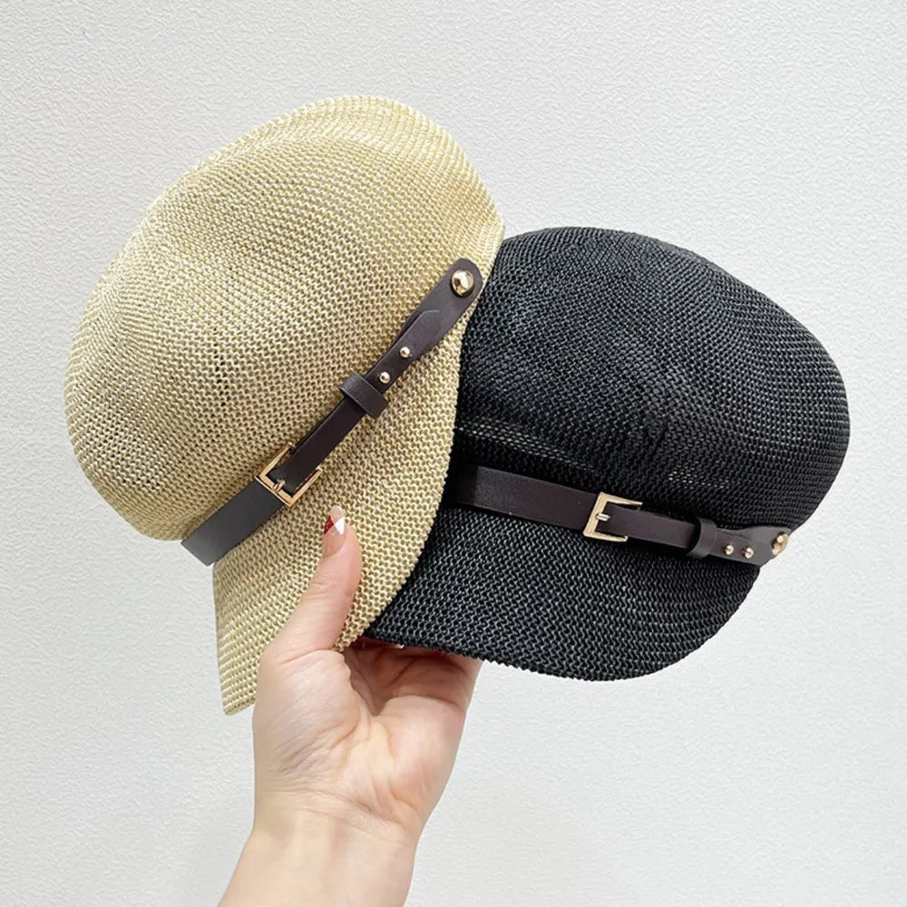 Straw Woven Buckle Hat Easy Apparels