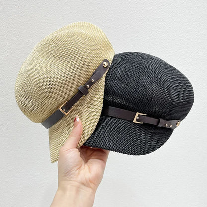Straw Woven Buckle Hat Easy Apparels