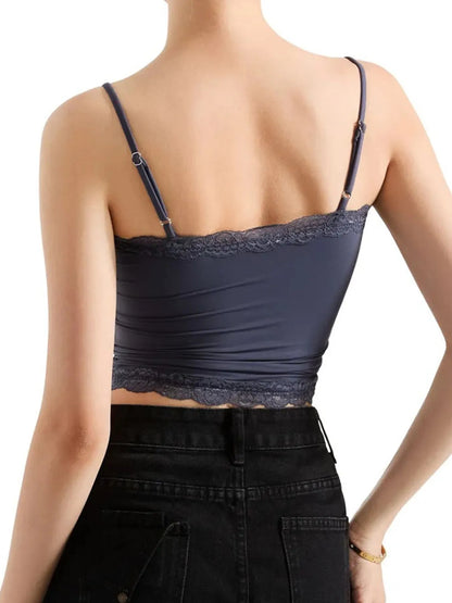 Trendsi Lace Trim Cami Top