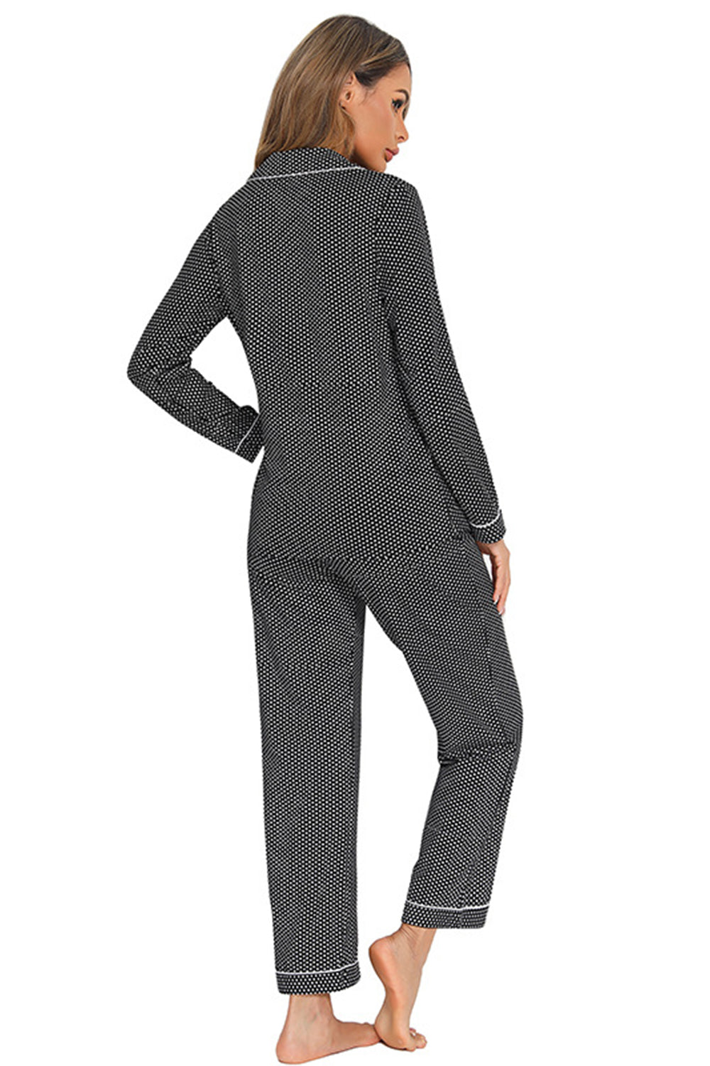 Collared Neck Loungewear Set with Pocket Easy Apparels