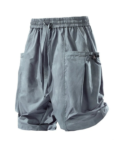 Men's Full Size Elastic Waist Cargo Shorts with Multi-Pockets Plus Size Easy Apparels
