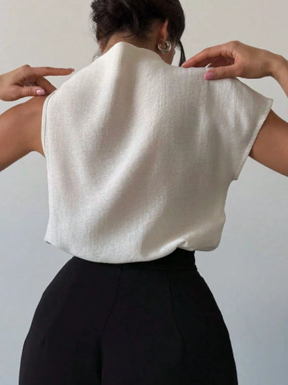 Trendsi Mock Neck Solid Color Tank