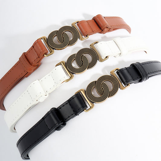 Alloy Buckle PU Belt Easy Apparels