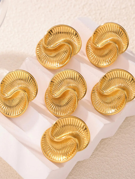 Titanium Steel Spiral Stud Earrings Easy Apparels