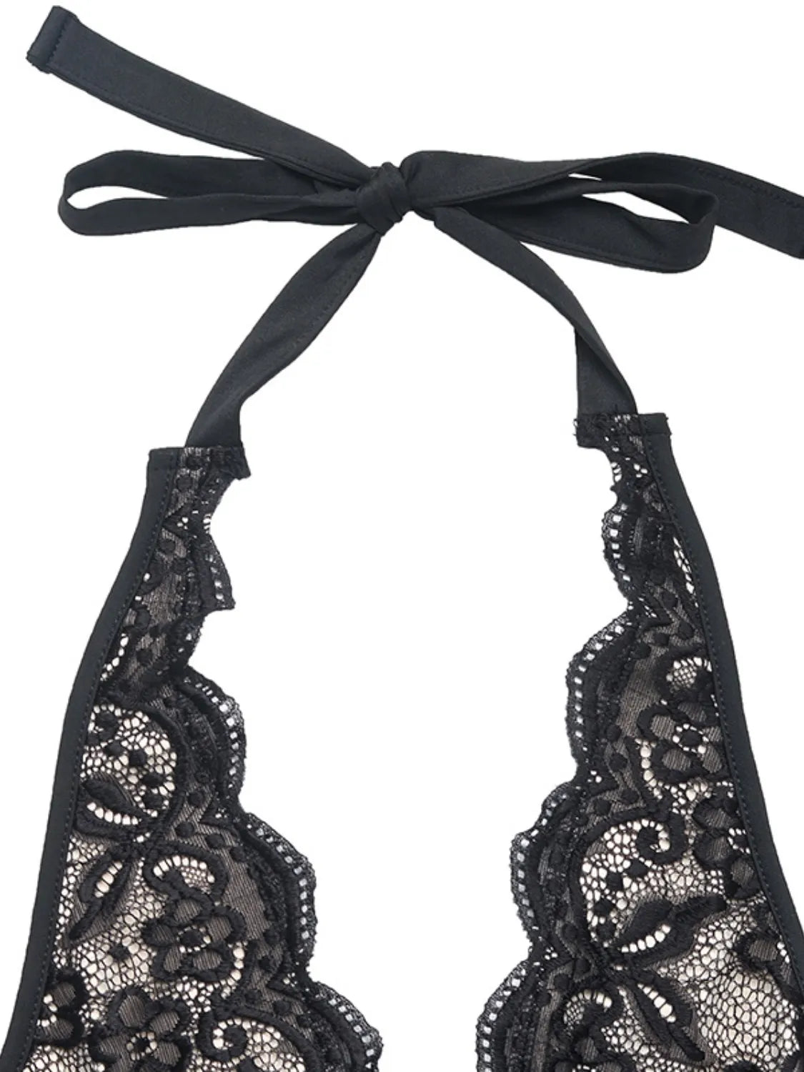 Trendsi Lace Halter Neck Bodysuit