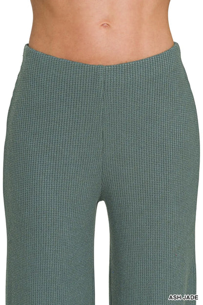 Zenana Mock Neck Top and Pants Sweater Set Easy Apparels