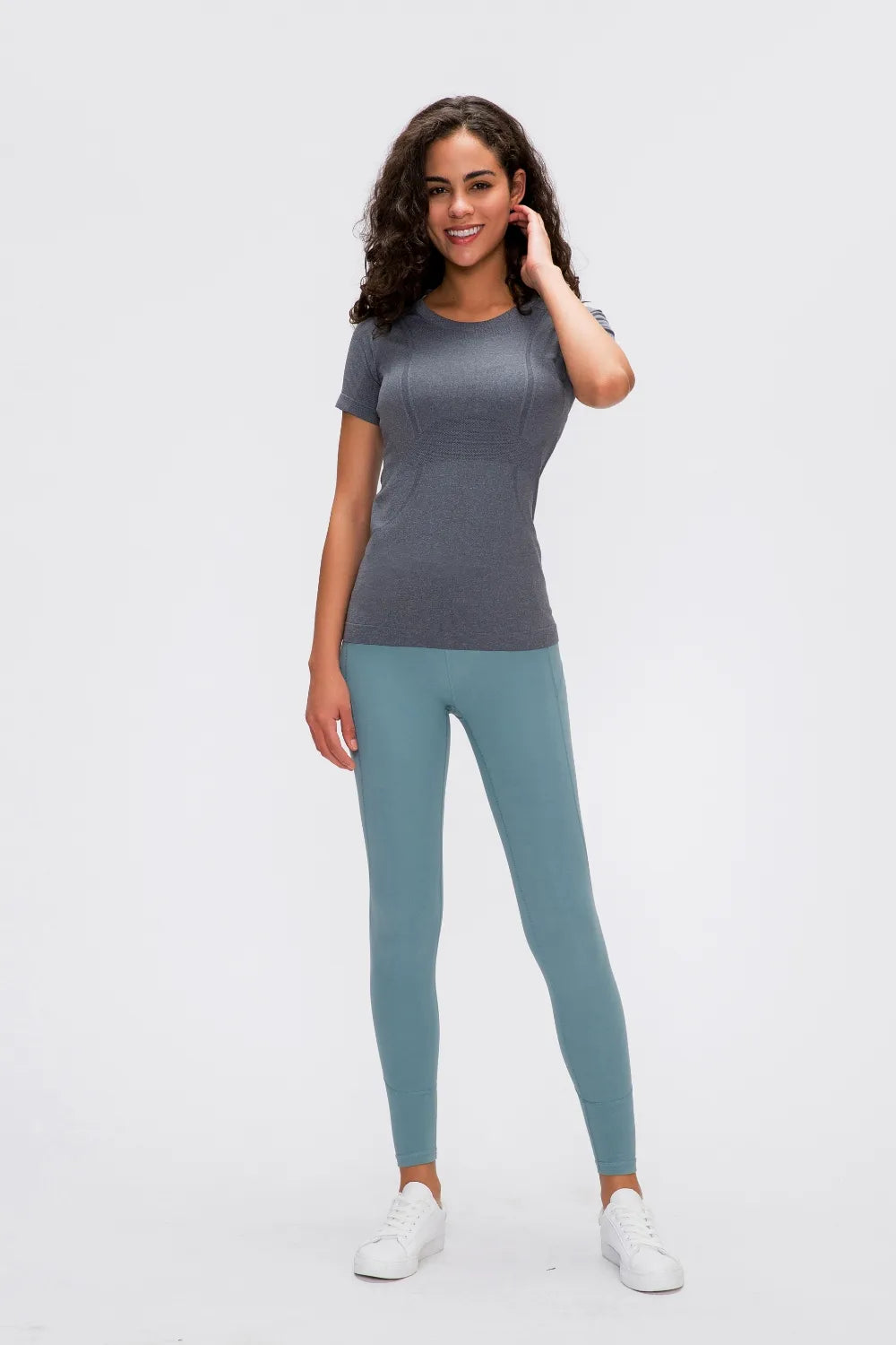 Millennia Round Neck Short Sleeve Active T-Shirt Easy Apparels