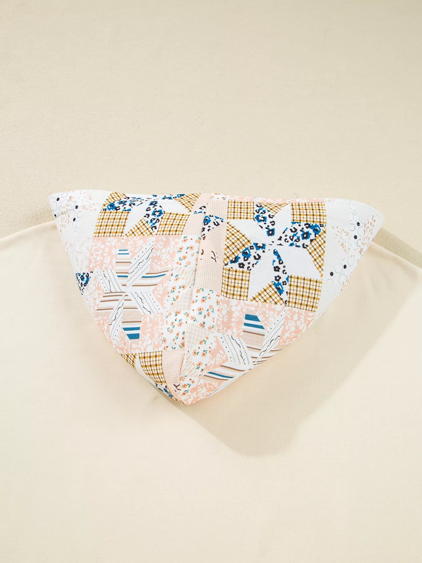 Geo Pattern Patchwork Hoodie with Kangaroo Pocket Easy Apparels