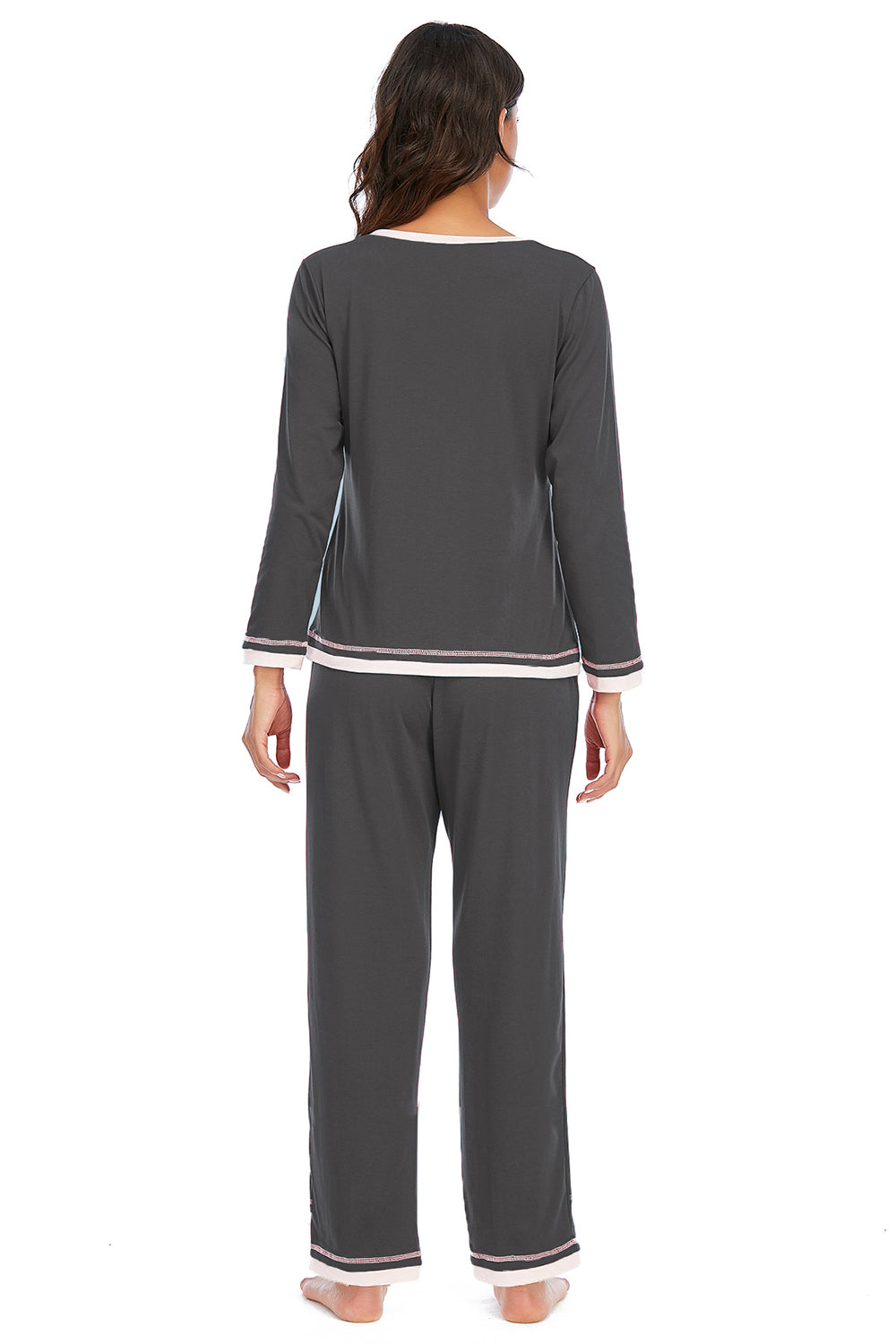 V-Neck Top and Pants Lounge Set Easy Apparels