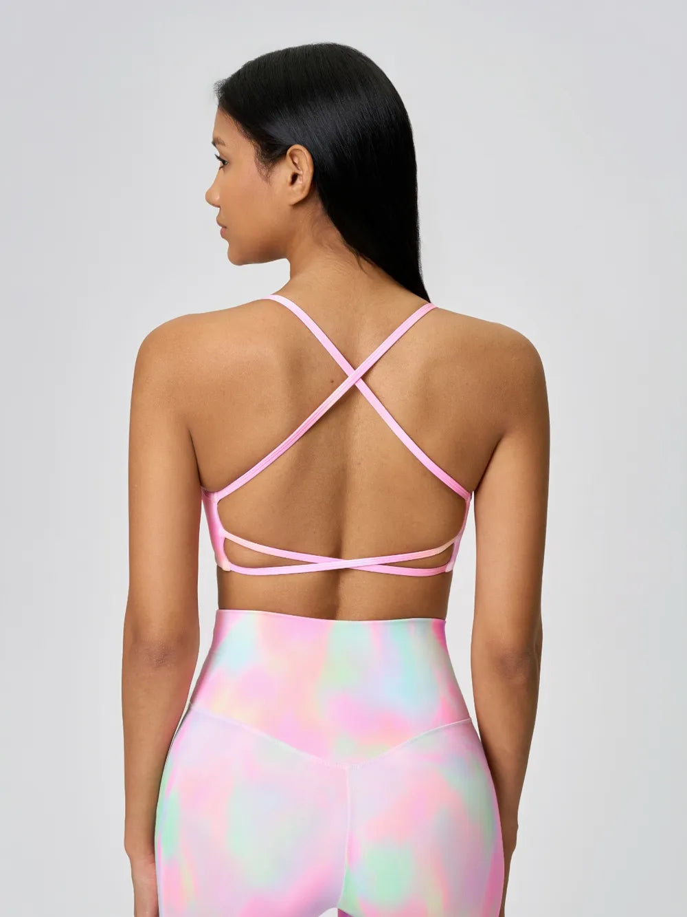 Millennia Crisscross Back Scoop Neck Active Cami with Detachable Chest Pads Easy Apparels