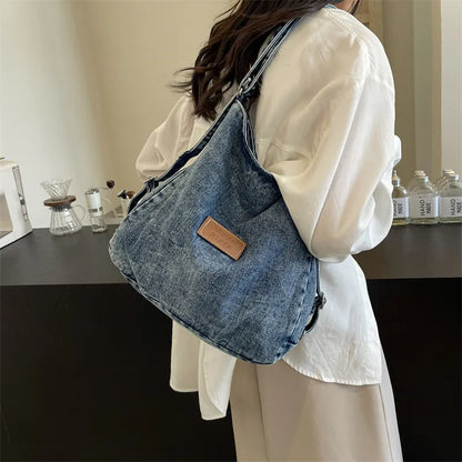 Adjustable Strap Denim Shoulder Bag Easy Apparels
