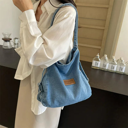 Adjustable Strap Denim Shoulder Bag Easy Apparels
