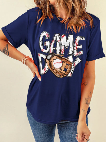 Trendsi GAME DAY Graphic Short Sleeve T Shirt
