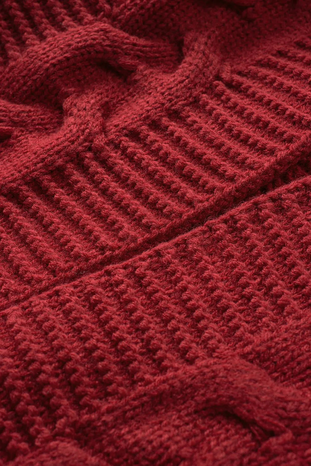 Cable-Knit Open Front Cardigan Easy Apparels